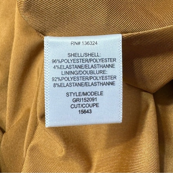 Halston Heritage Metallic Gold Textured Racerback Cocktail Dress XS NWT - Picture 10 of 11